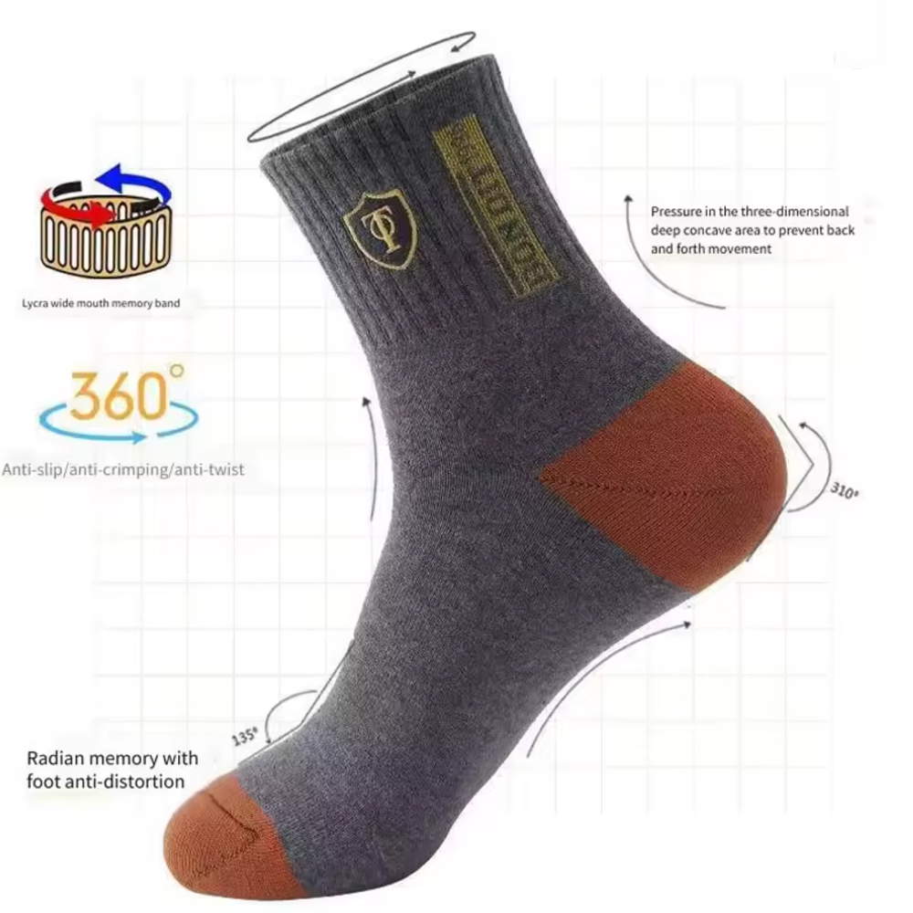 جوارب رجالية حرارية فاخرة (5/1 - مراجعة Cotton Crew Sock Pack وسعره