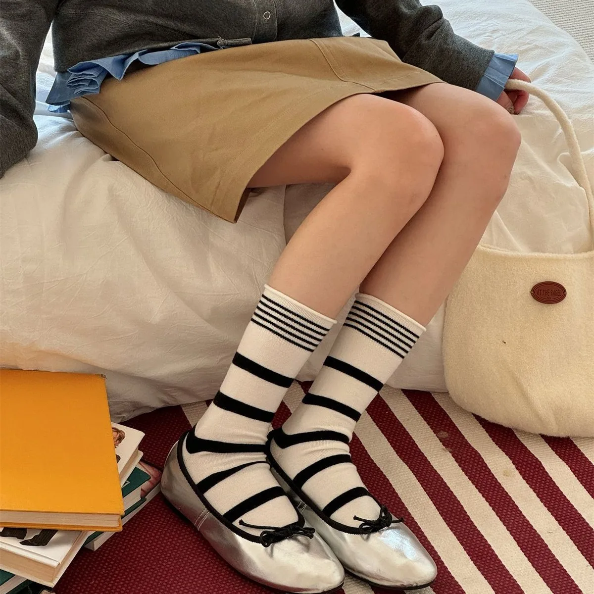 الكورية الشتاء مخطط الصوف الحر - مراجعة Silk Sock Bamboo وسعره